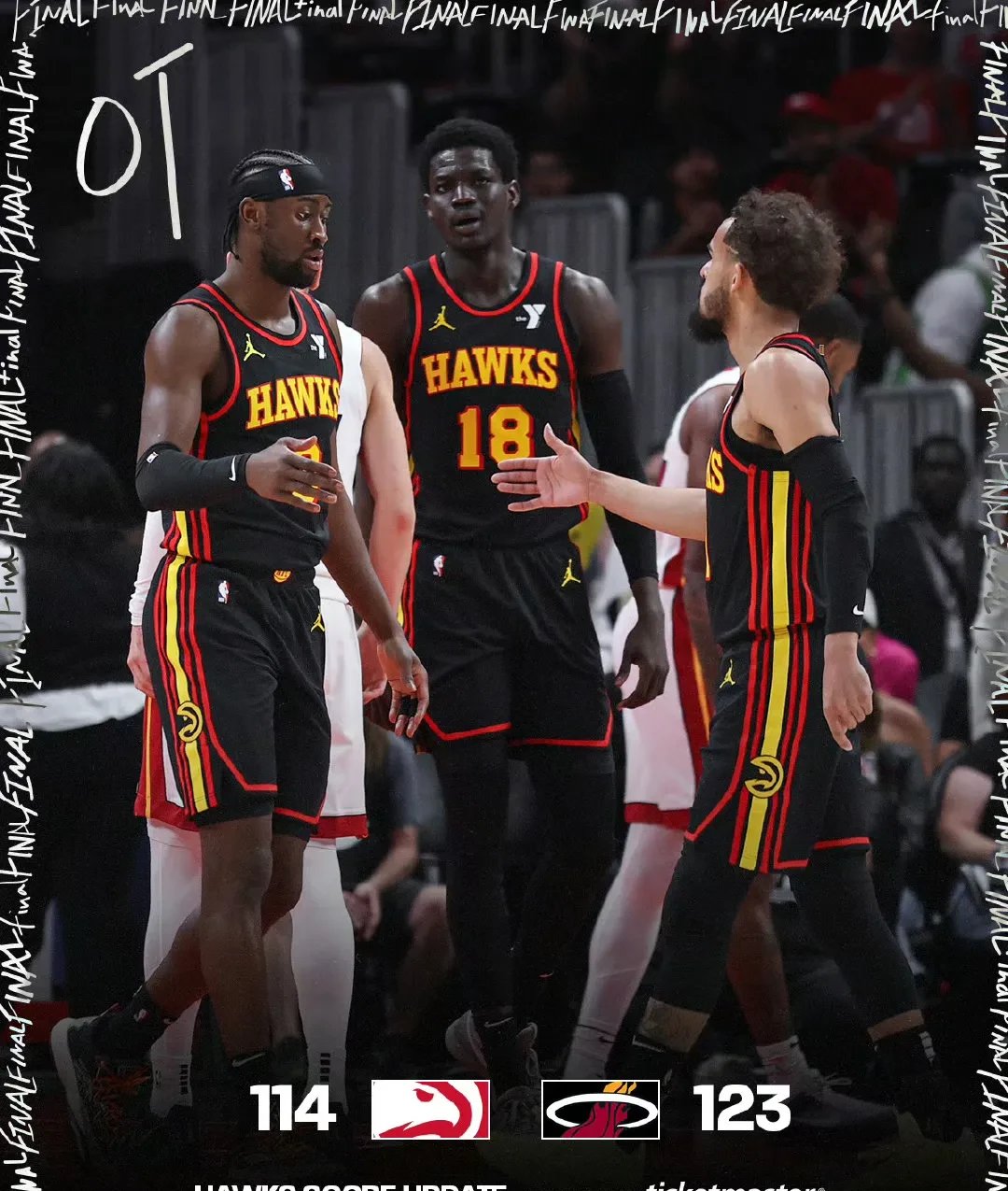 老鹰连胜76人，将比分扳平至一平